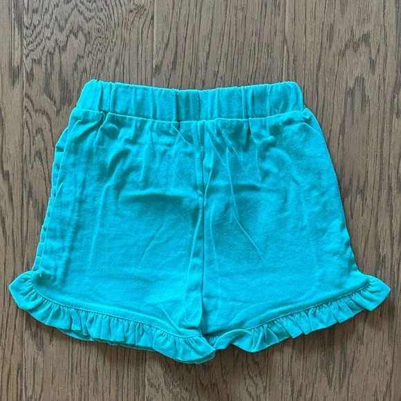 Stitchy Fish Mint to Be Ruffle Short Set, Green Stripe - Picture 8 of 13